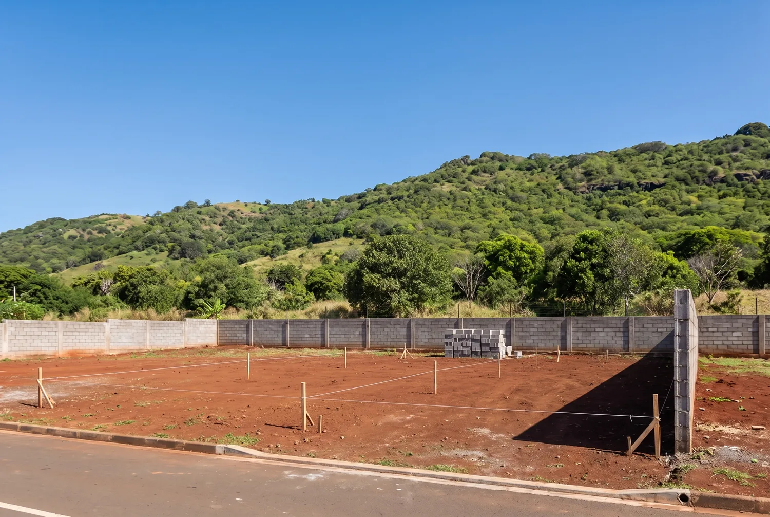 Le terrain implanté au cordeau, Moka